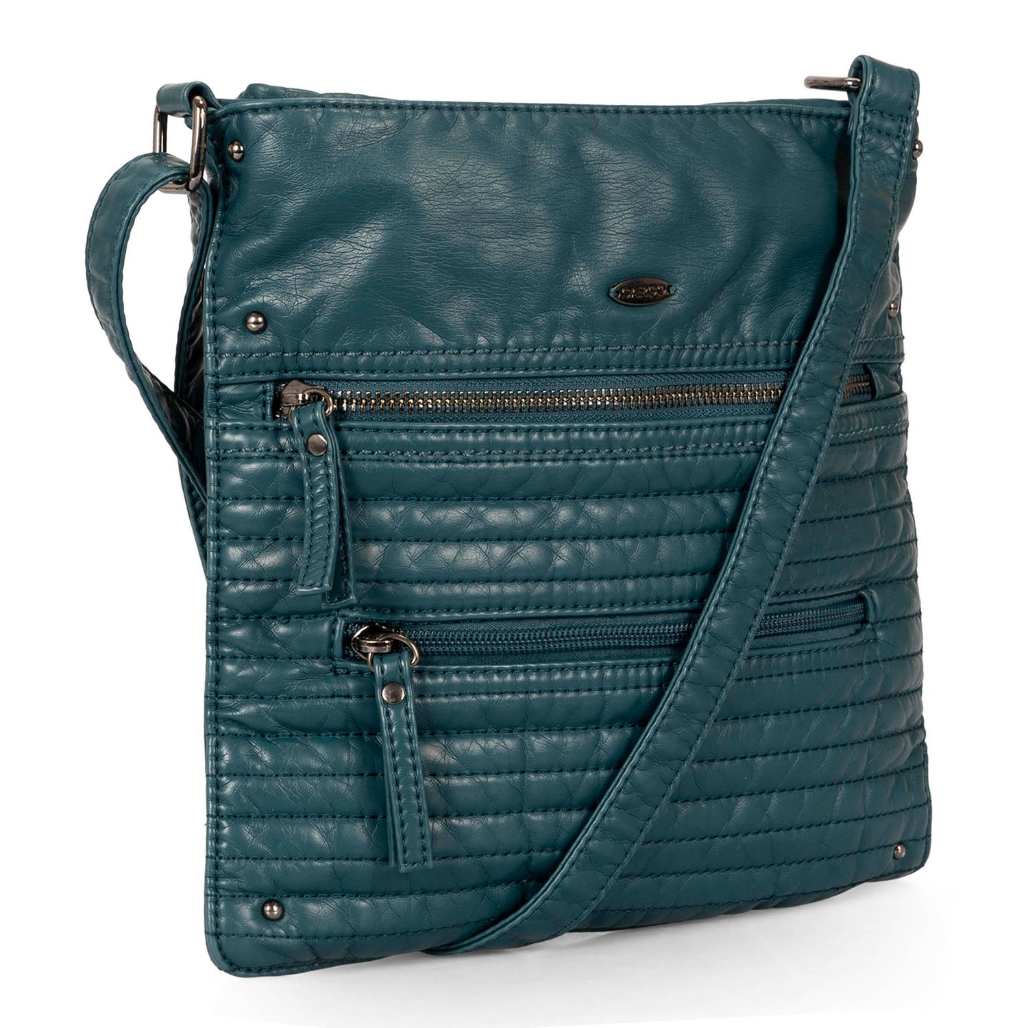 Small Faux Leather Quilted Multi Zip Crossbody -  - 

        Cargo
      
