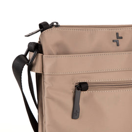 Shop Bentley Taupe Tracker Basic Nylon RFID Crossbody in Canada at only $49.99 4th look