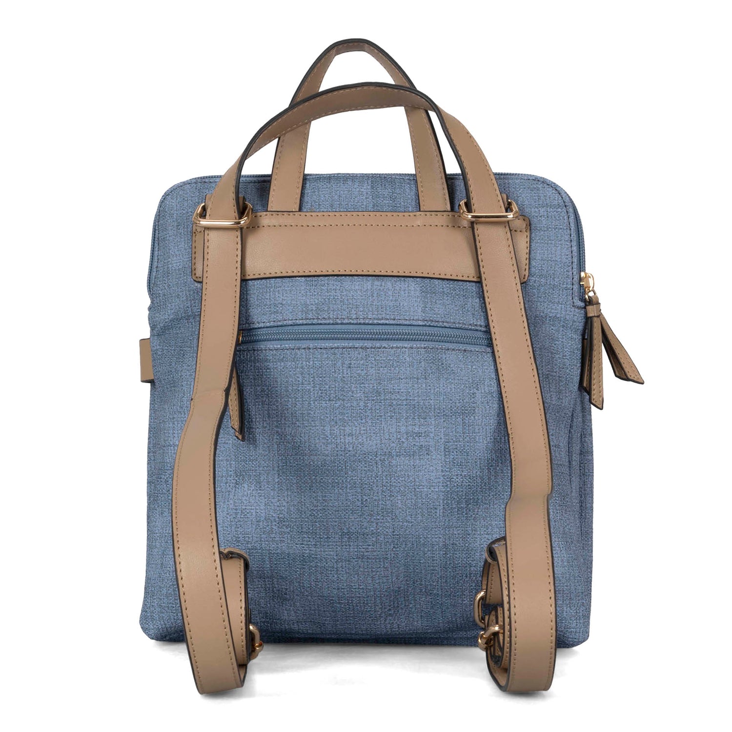 Faux Linen Convertible Backpack | RFID