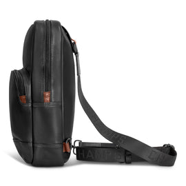 Shop Bentley Black Champs Onyx Leather Sling Bag in Canada at only $99.99 5th look