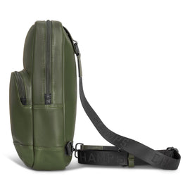 Shop Bentley Khaki Champs Onyx Leather Sling Bag in Canada at only $99.99 5th look