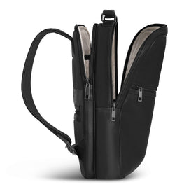 Shop Bentley Black Champs Onyx Leather Compact Backpack in Canada at only $149.99 9th look