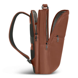 Shop Bentley Brown Champs Onyx Leather Compact Backpack in Canada at only $149.99 9th look