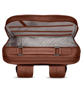 Shop Bentley Brown Champs Onyx Leather Compact Backpack in Canada at only $149.99 6th look