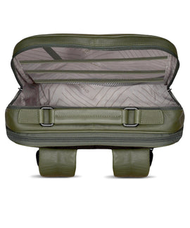 Shop Bentley Khaki Champs Onyx Leather Compact Backpack in Canada at only $149.99 6th look