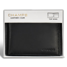 Shop Bentley Black Champs Classic Leather Top-Wing Wallet in Canada at only $34.99 6th look