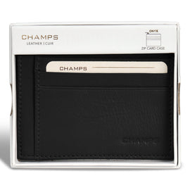 Shop Bentley Black Champs Onyx Leather Zip Card Case in Canada at only $29.99 5th look