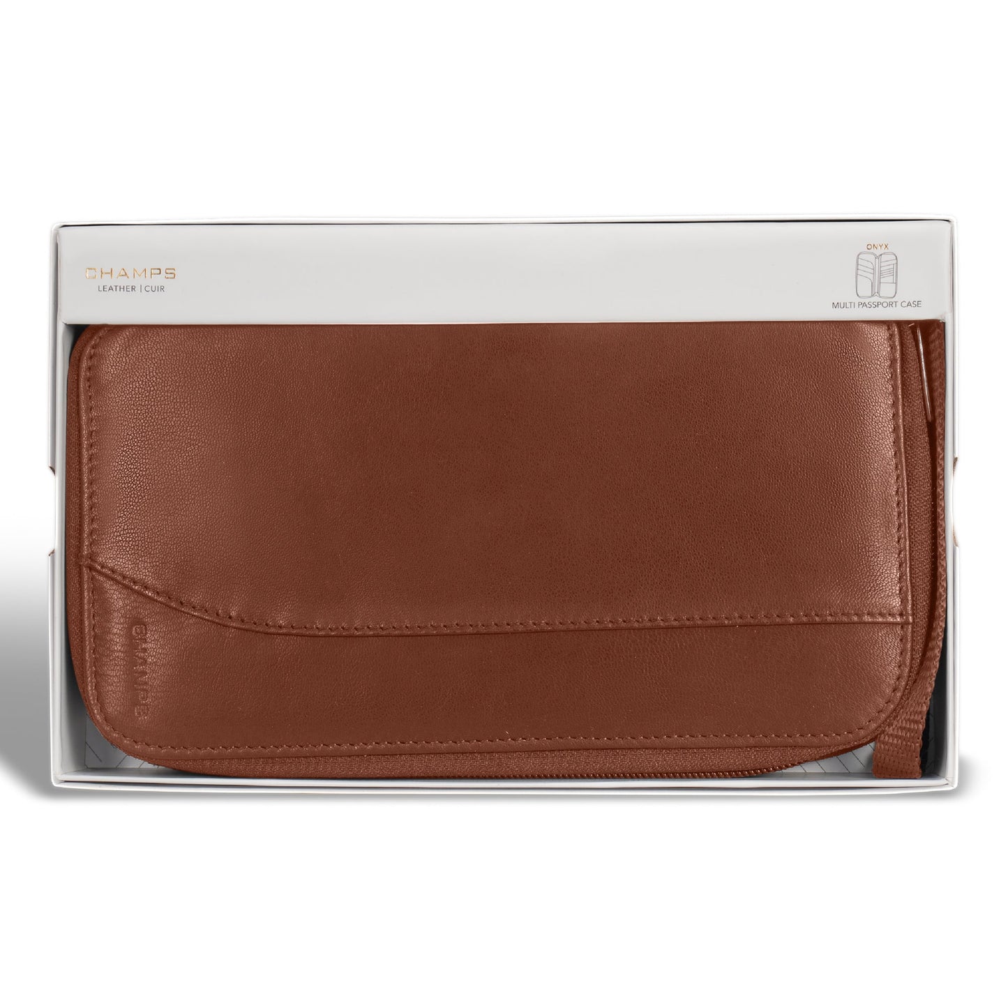 Étui multi-passeports en cuir Champs Onyx