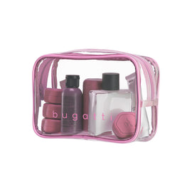 Shop Bentley Pink Bugatti Downtown Essentials Transparent Toiletry Bag in Canada at only $23.99 4th look