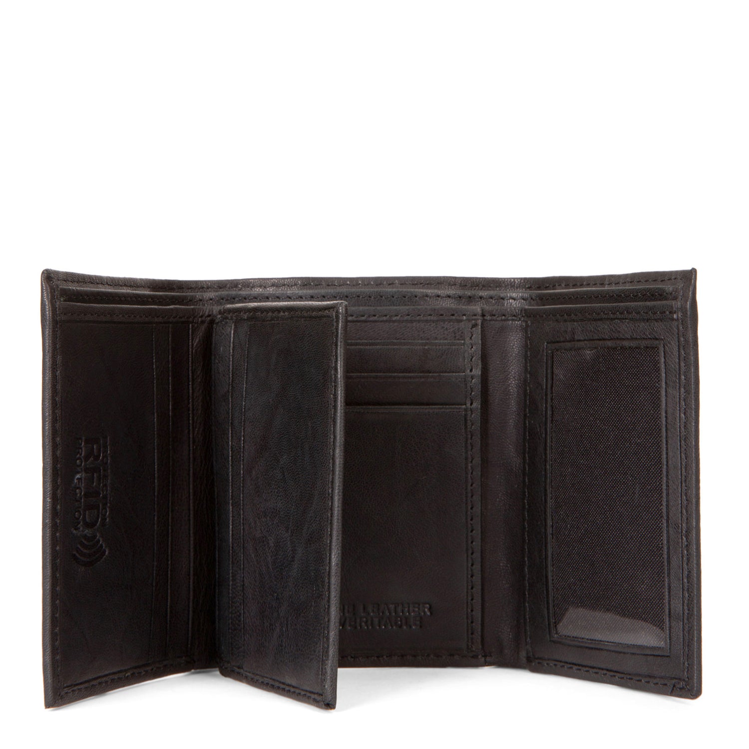 Leather RFID Trifold Wallet with centre wing -  - 

        Tracker
      
