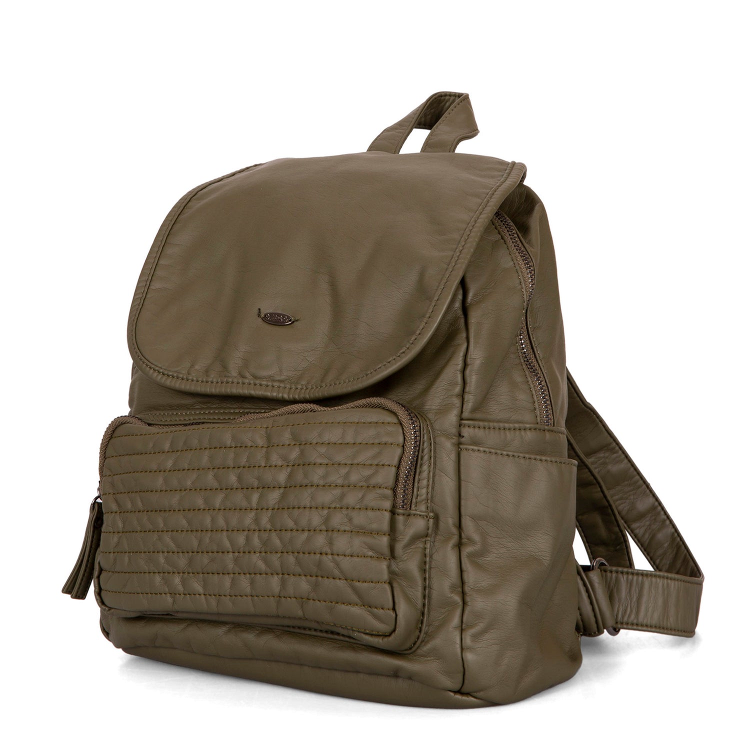 Quilted Flap Backpack - Bentley