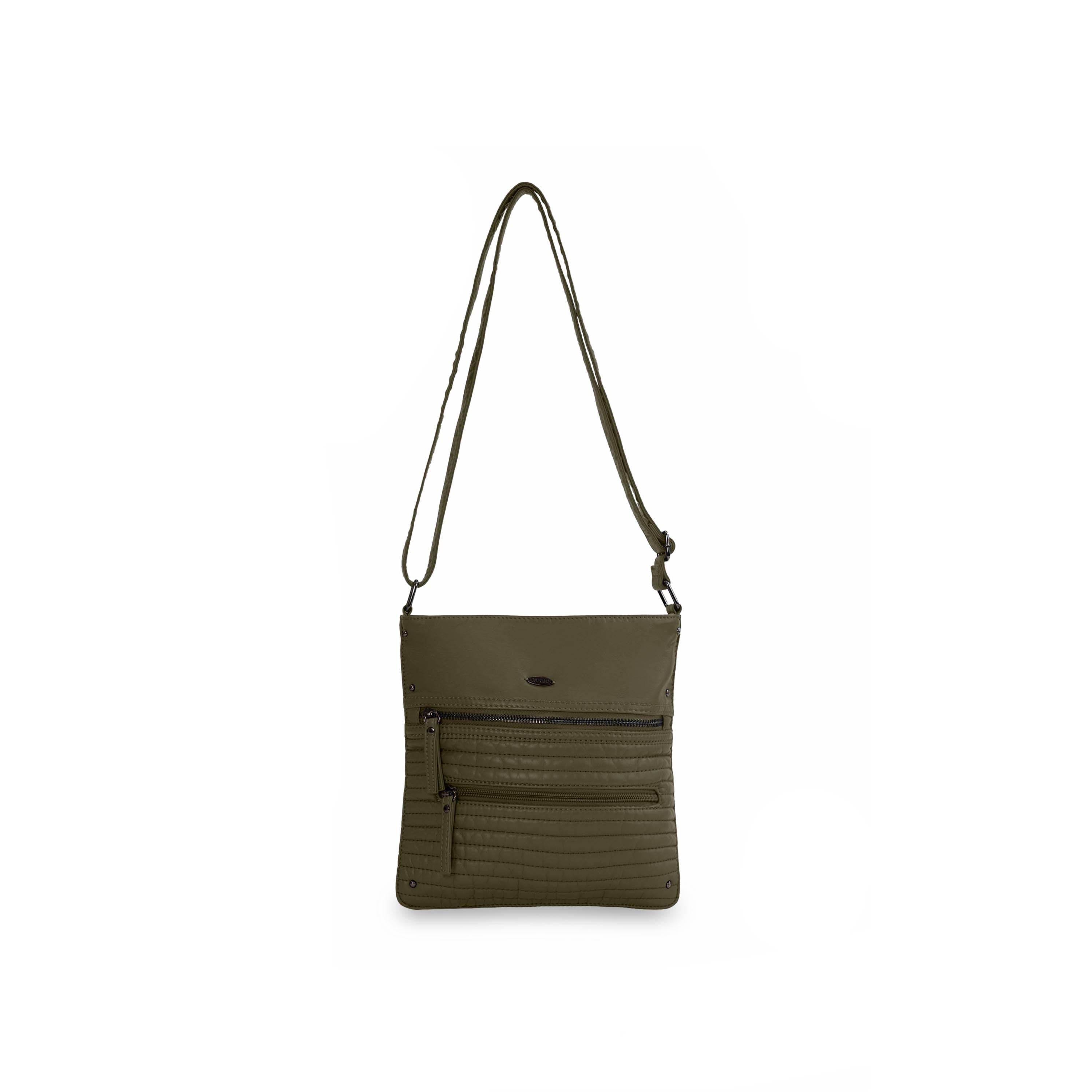 Shop Bentley Kaki Sac à bandoulière matelassé Cargo avec 2 poches avant à glissière in Canada at only $49.99 17th look
