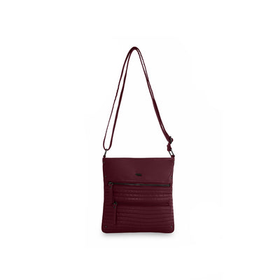 Shop Bentley Burgundy Cargo Quilted 2 Front Zip Xbody in Canada at only $49.99 5th look