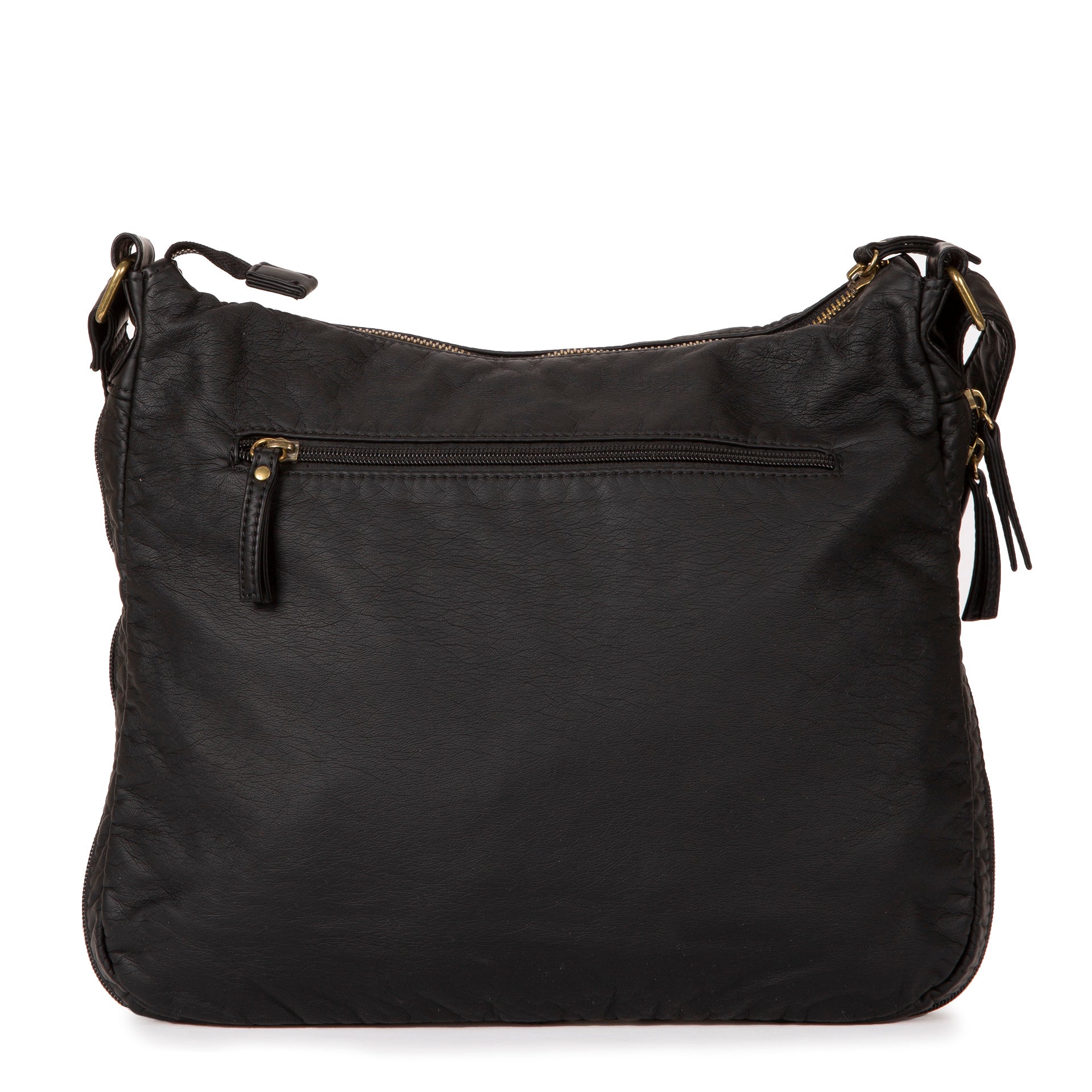 Large Faux Leather Expandable Crossbody Bag Bentley