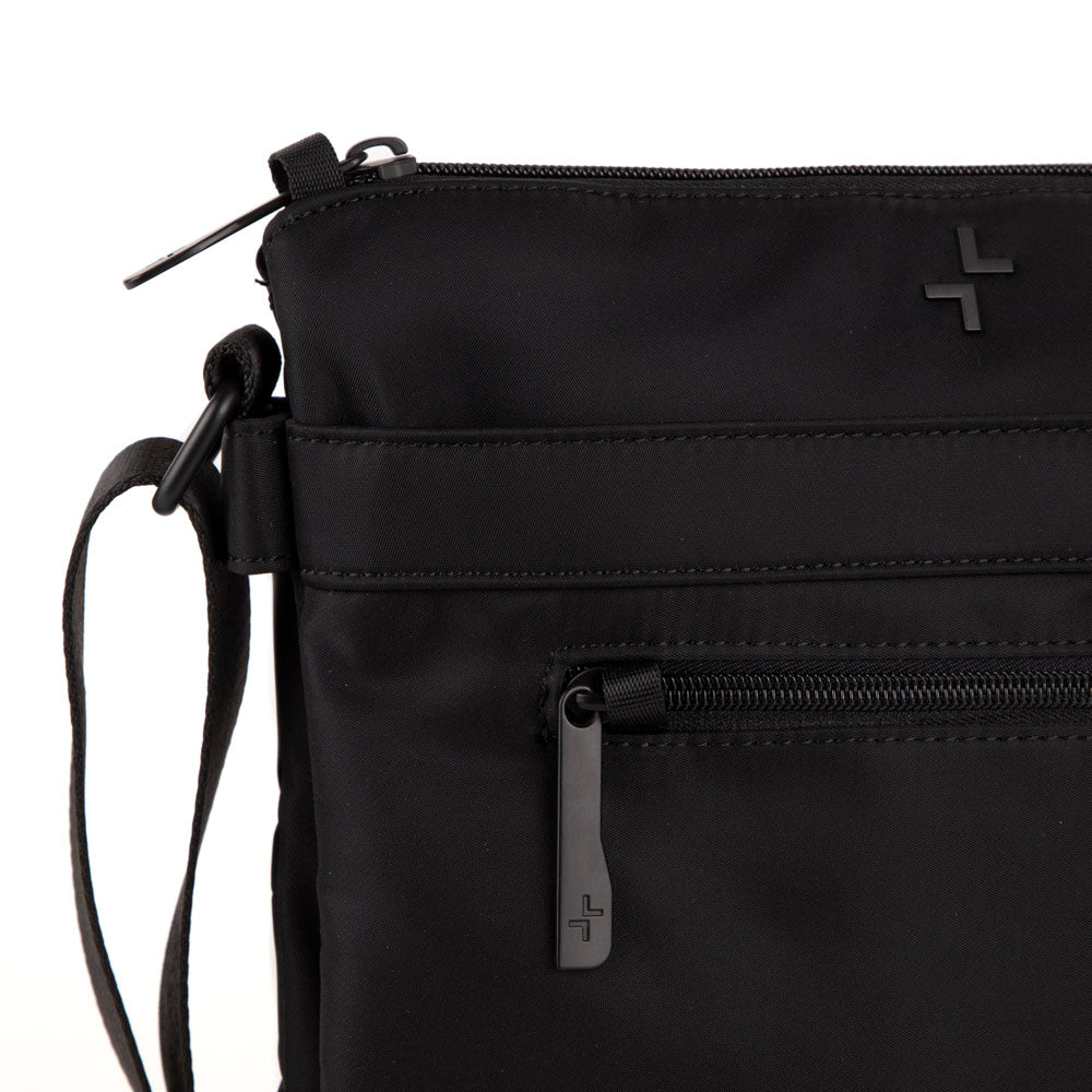 Sac à bandoulière RFID en nylon Tracker Basic à 2 soufflets