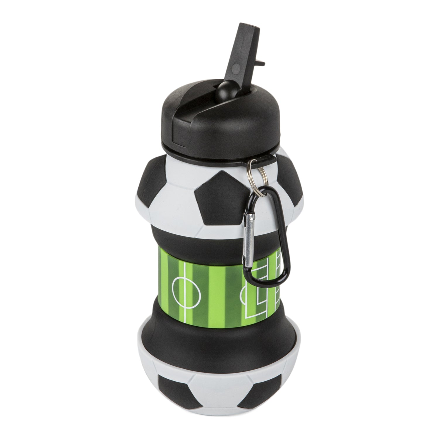 Soccer Ball Silicone Collapsible Water Bottle -  - 

        Tracker
      

