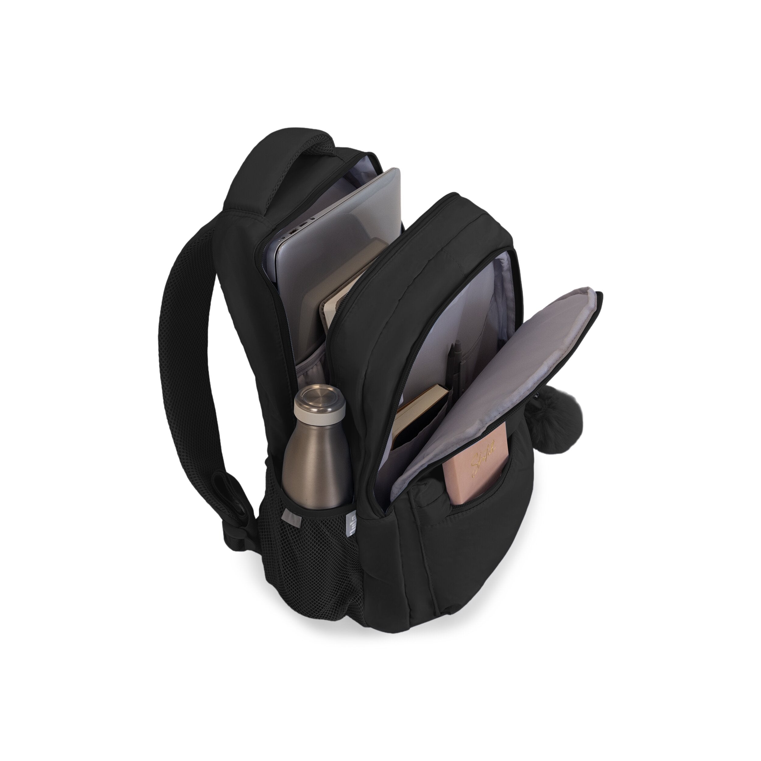 Shop Bentley Black Tracker Lula Pom Pom Backpack in Canada at only $49.99 3rd look