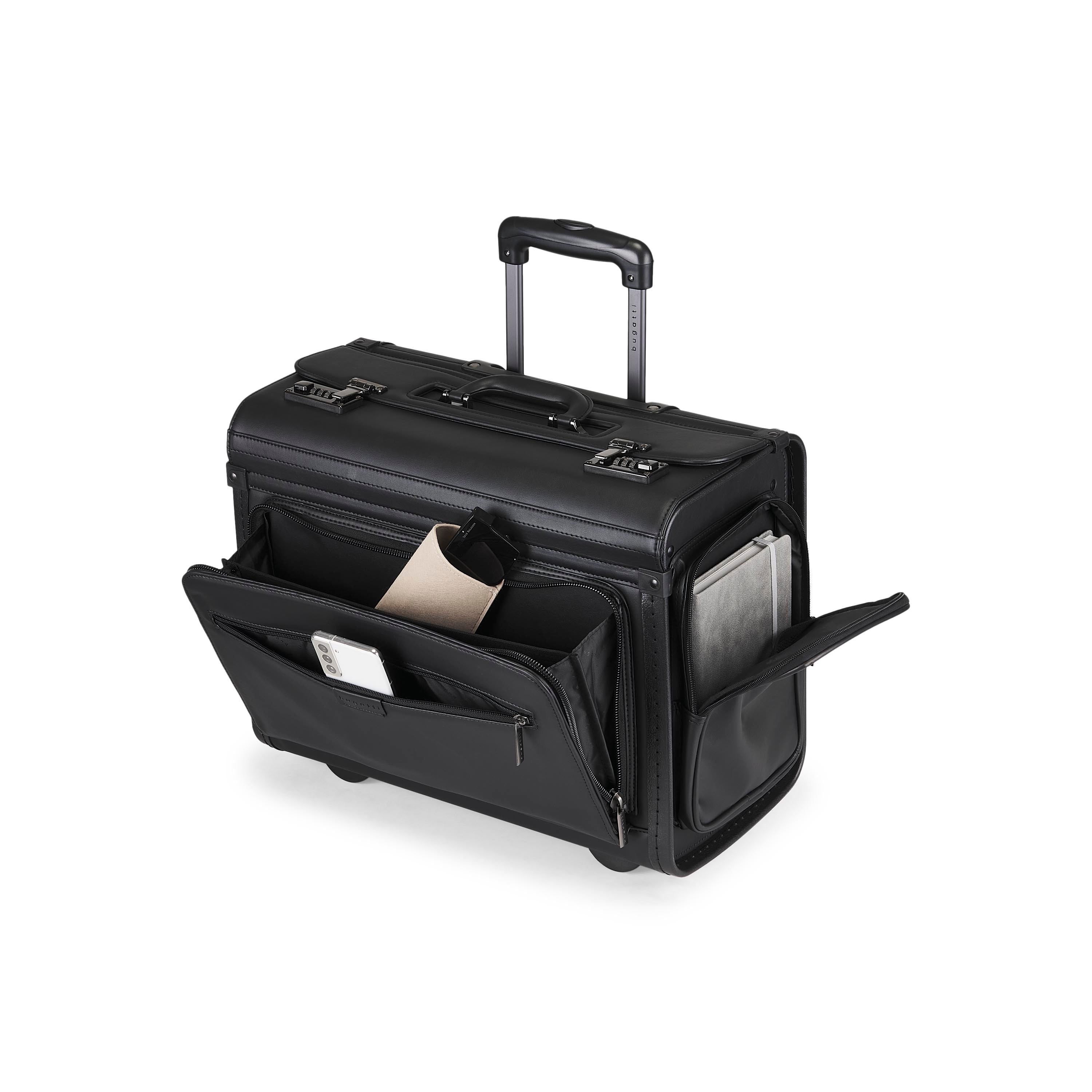 Shop Bentley Noir Mallette d’affaires sur roulettes Bugatti Warren in Canada at only $499.99 9th look