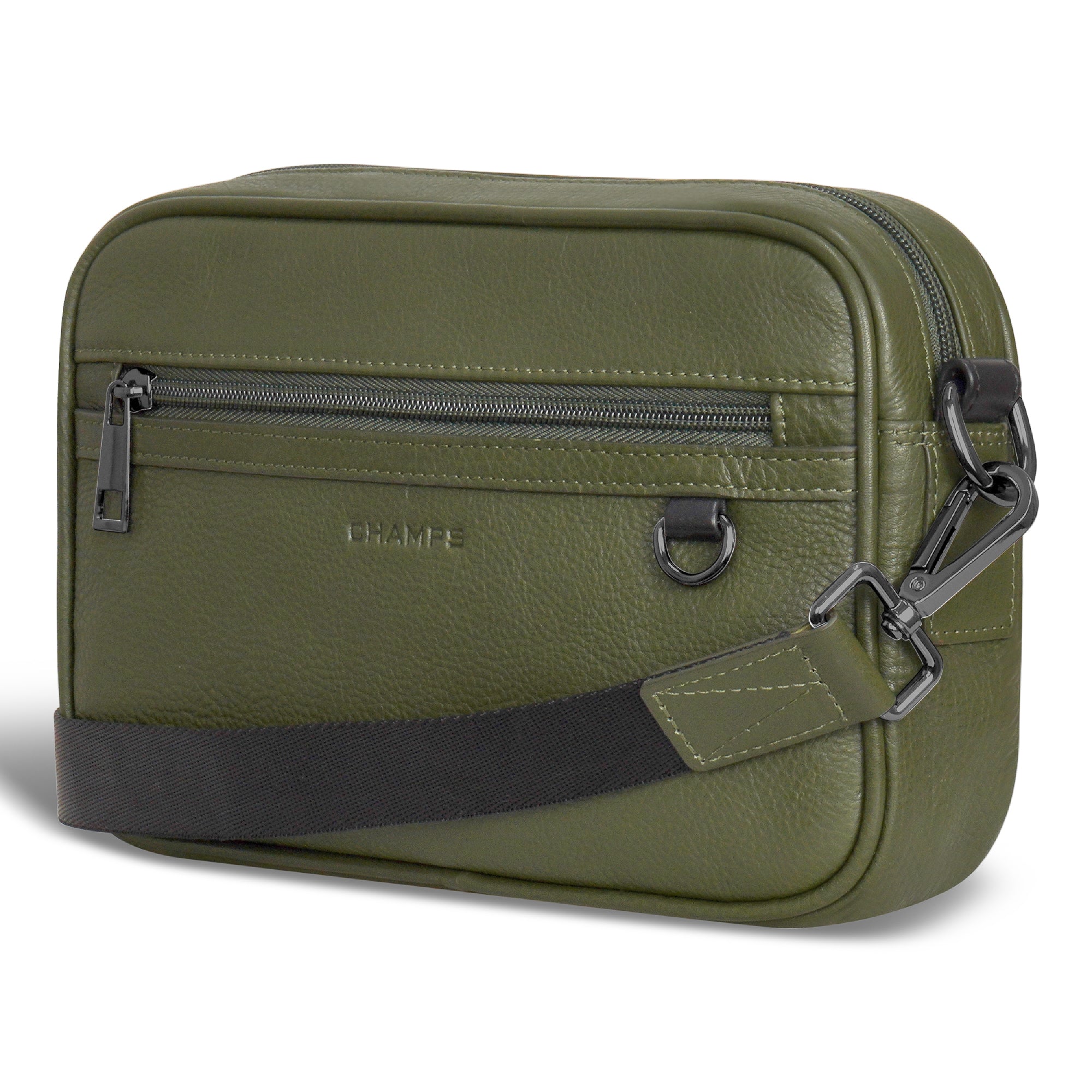 Shop Bentley Kaki Sac caméra en cuir Champs Onyx in Canada at only $79.99 17th look