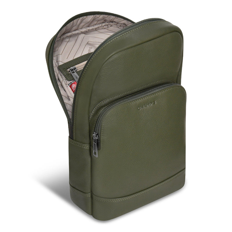 
        Shop Bentley Khaki Champs Onyx Leather Sling Bag in Canada at only $99.99 20th look
      