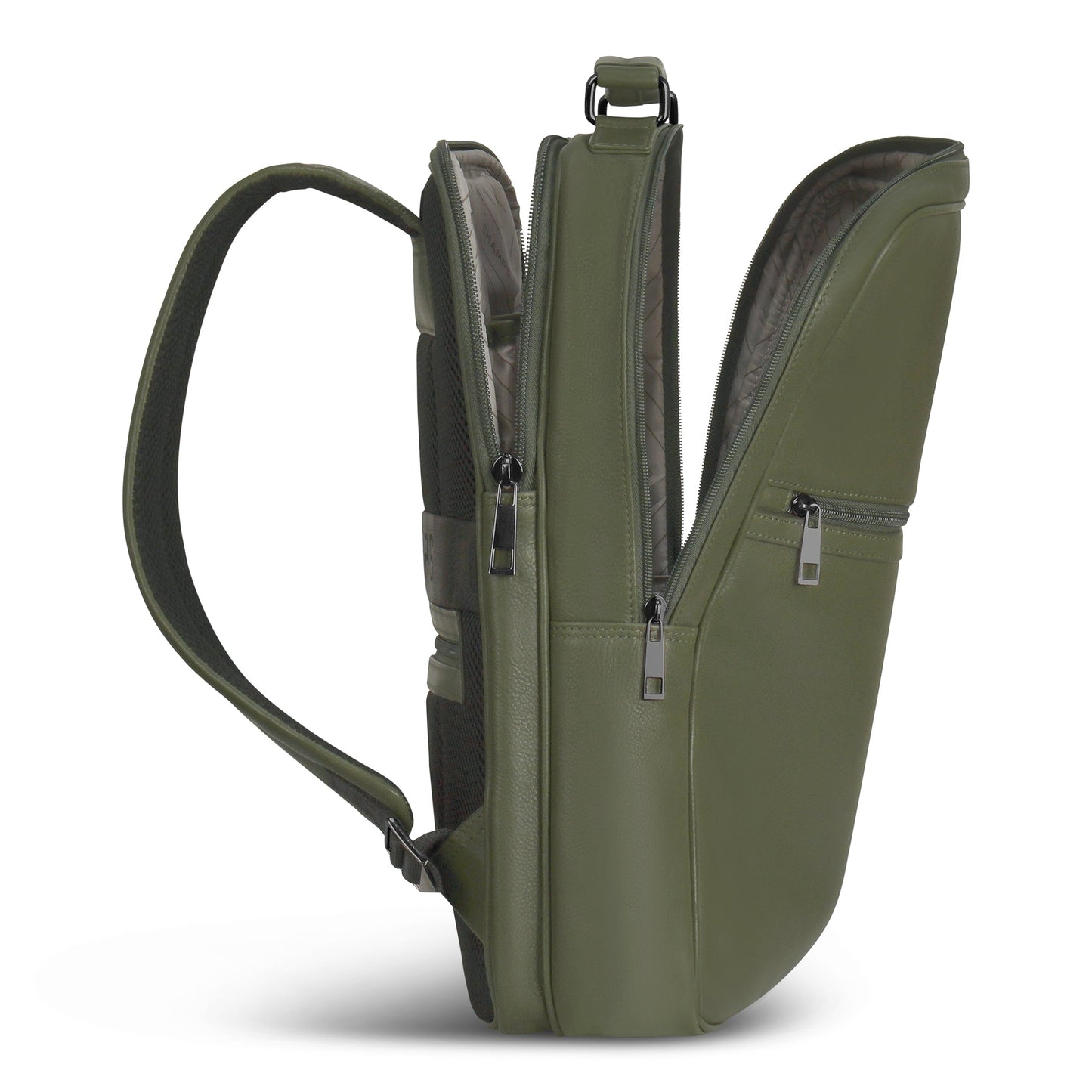 Champs Onyx Leather Compact Backpack