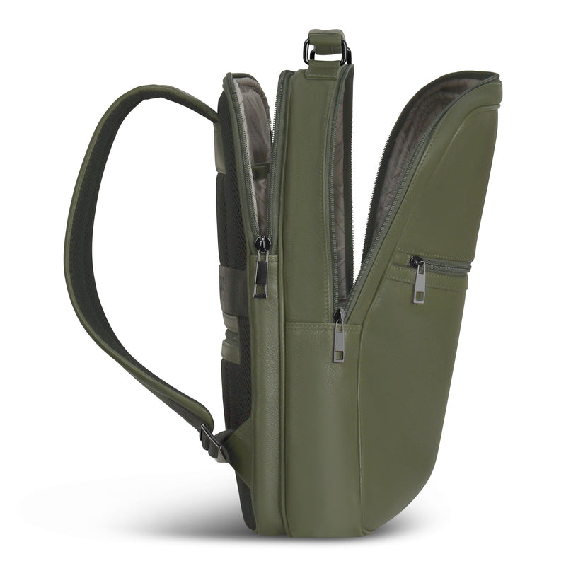 
        Shop Bentley Khaki Champs Onyx Leather Compact Backpack in Canada at only $149.99 27th look
      