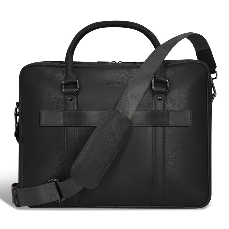 
        Shop Bentley Black Champs Onyx Leather Briefcase in Canada at only $199.99 4th look
      