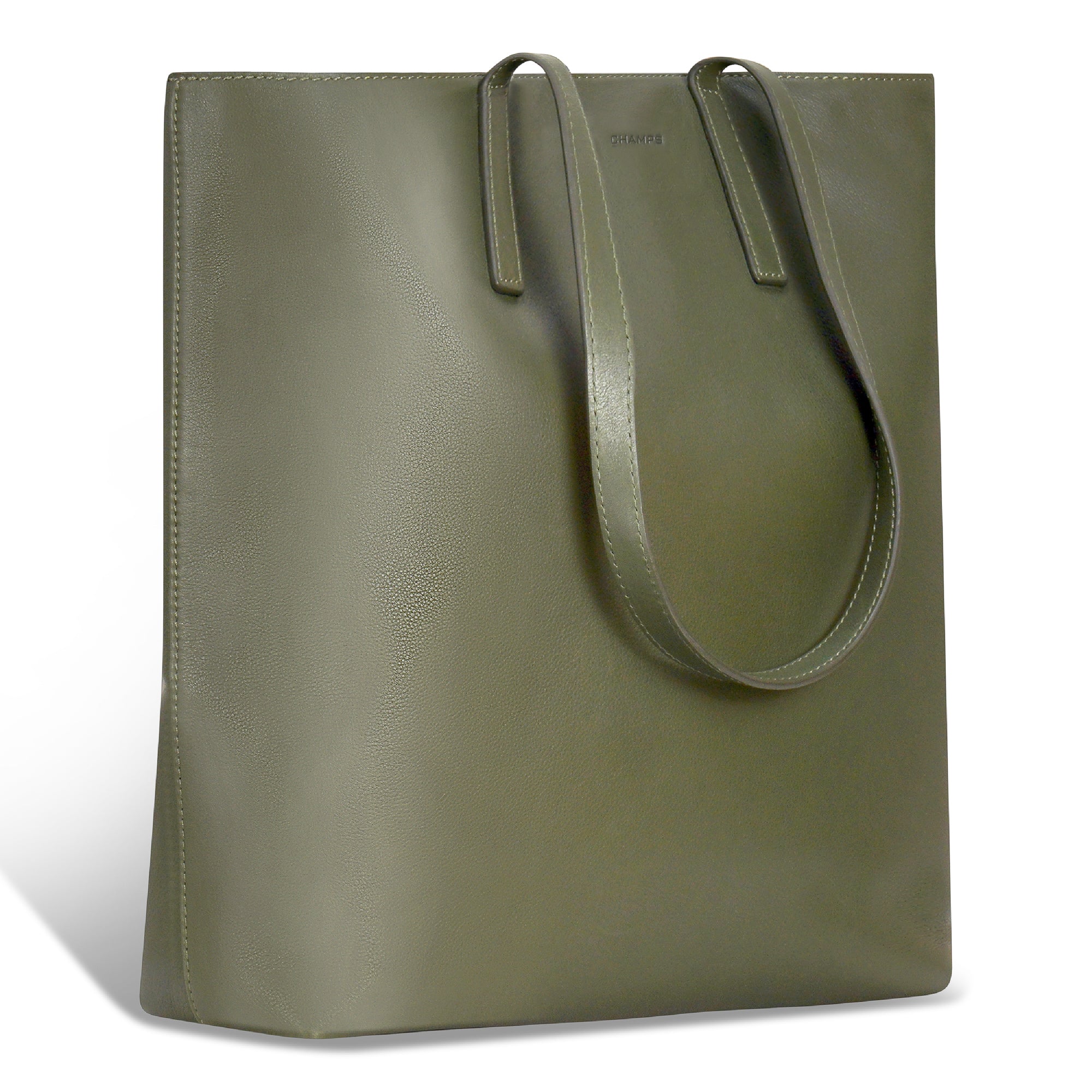 Shop Bentley Kaki Sac cabas vertical en cuir Champs Onyx in Canada at only $129.99 13th look