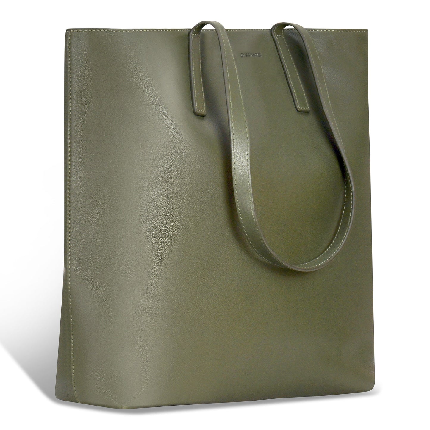 Sac cabas vertical en cuir Champs Onyx