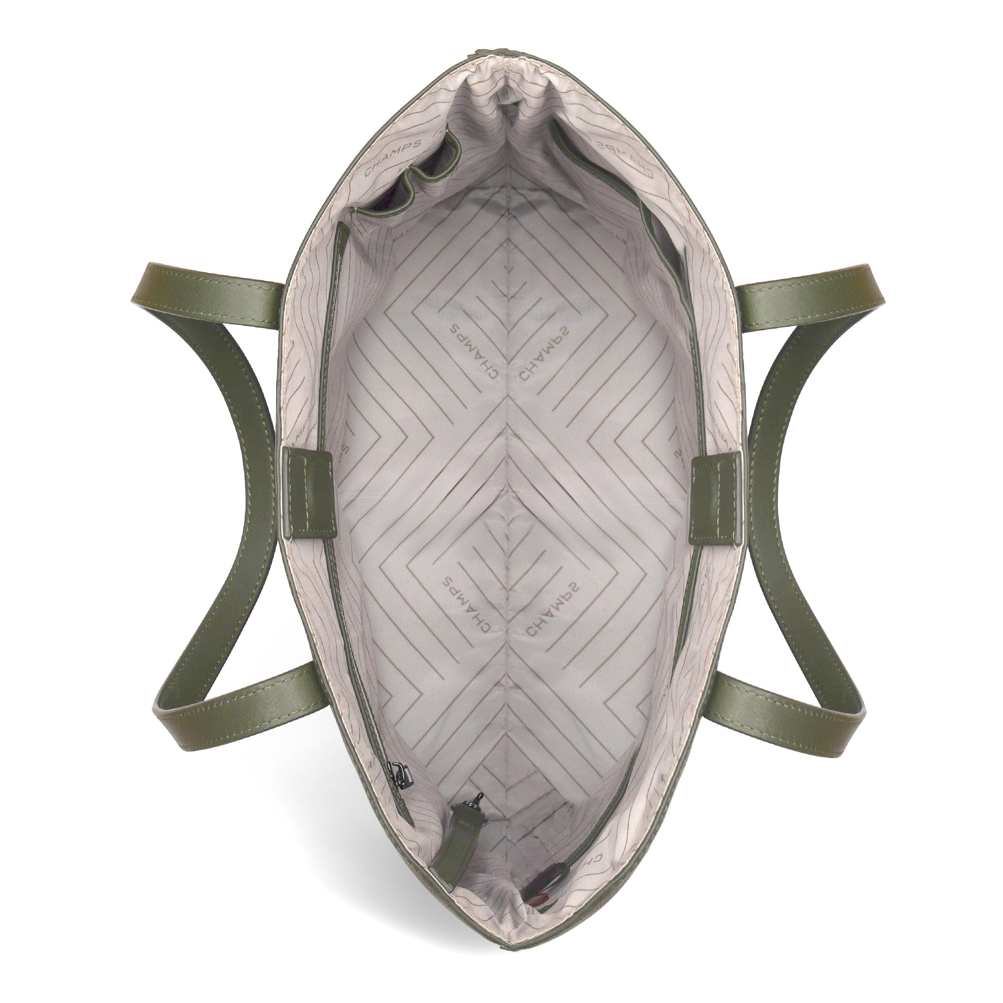 Shop Bentley Kaki Sac cabas vertical en cuir Champs Onyx in Canada at only $129.99 15th look