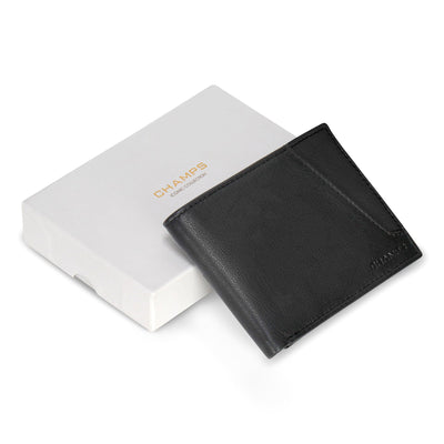 Shop Bentley Black Black Champs Iconic Leather Bi-Fold Wallet in Canada at only $34.99 4th look