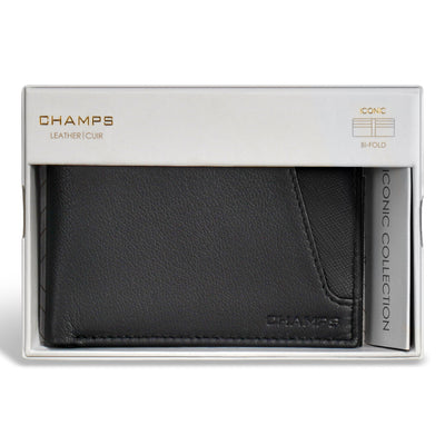 Shop Bentley Black Black Champs Iconic Leather Bi-Fold Wallet in Canada at only $34.99 5th look