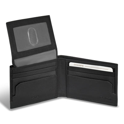 Shop Bentley Black Black Champs Iconic Leather Top Wing Wallet in Canada at only $39.99 3rd look