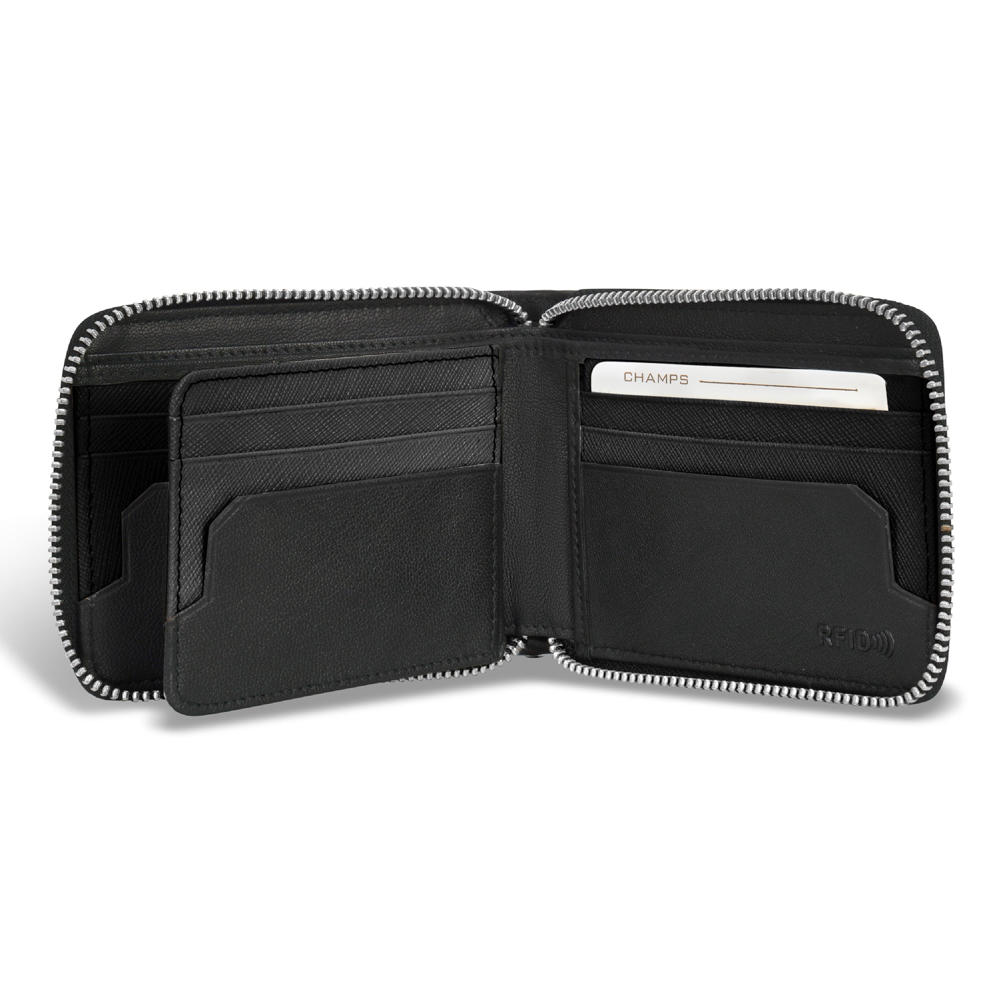 Shop Bentley Noir Noir Portefeuille en cuir à glissière Champs Iconic in Canada at only $39.99 4th look