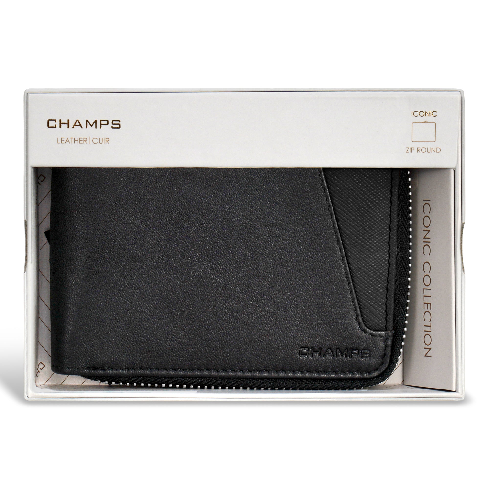 Shop Bentley Noir Noir Portefeuille en cuir à glissière Champs Iconic in Canada at only $39.99 6th look