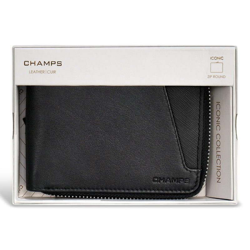 
        Shop Bentley Noir Noir Portefeuille en cuir à glissière Champs Iconic in Canada at only $39.99 6th look
      