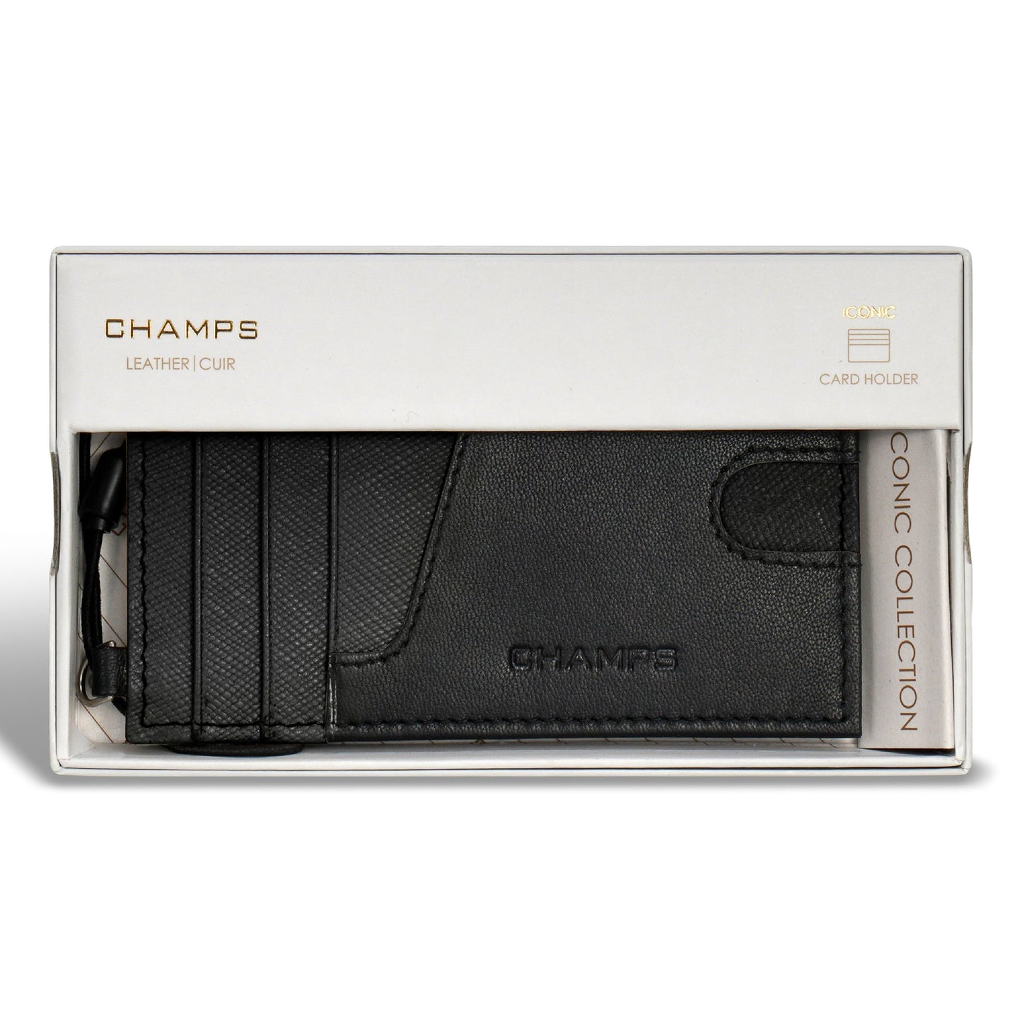 Porte-cartes  fin en cuir Champs Iconic
