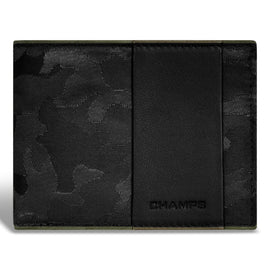 Shop Bentley Black Champs Camo Leather Top Wing Wallet in Canada at only $39.99 1st look