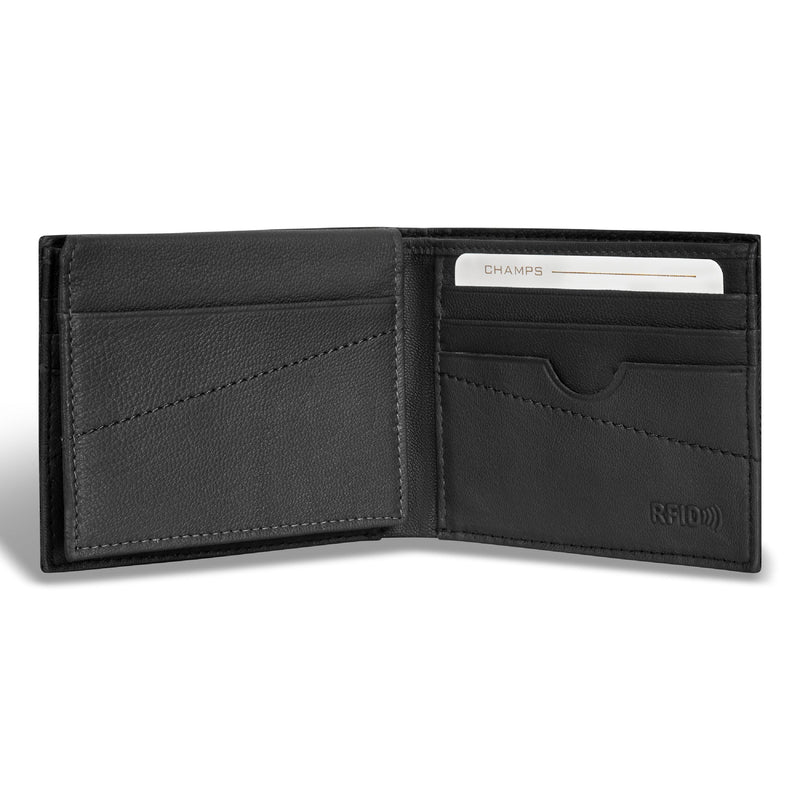 
        Shop Bentley Black Champs Camo Leather Top Wing Wallet in Canada at only $39.99 4th look
      