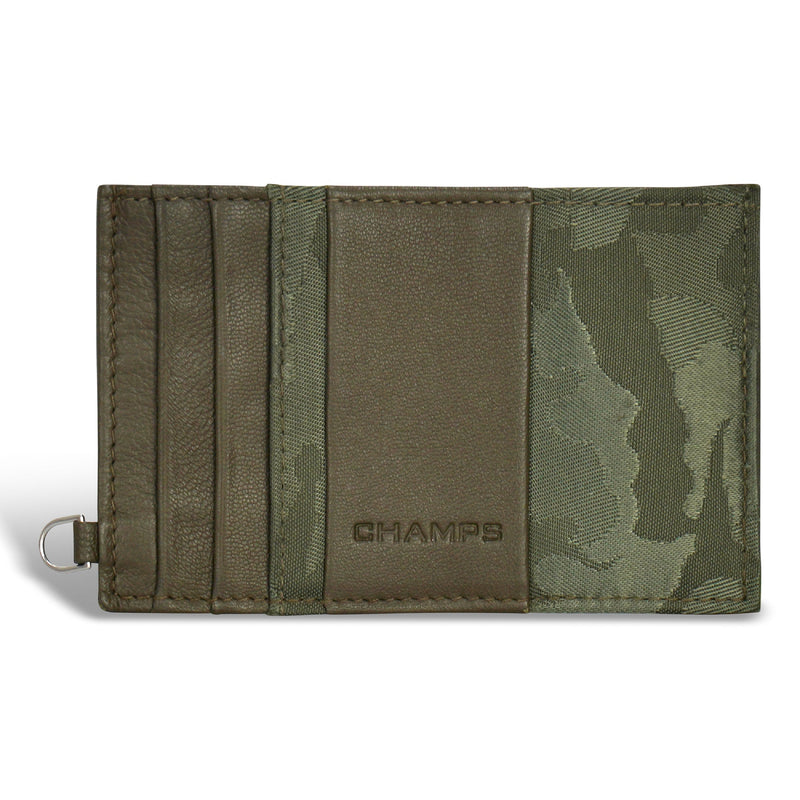 
        Shop Bentley Green Champs Camo Leather Slim Cardholder in Canada at only $29.99 6th look
      
