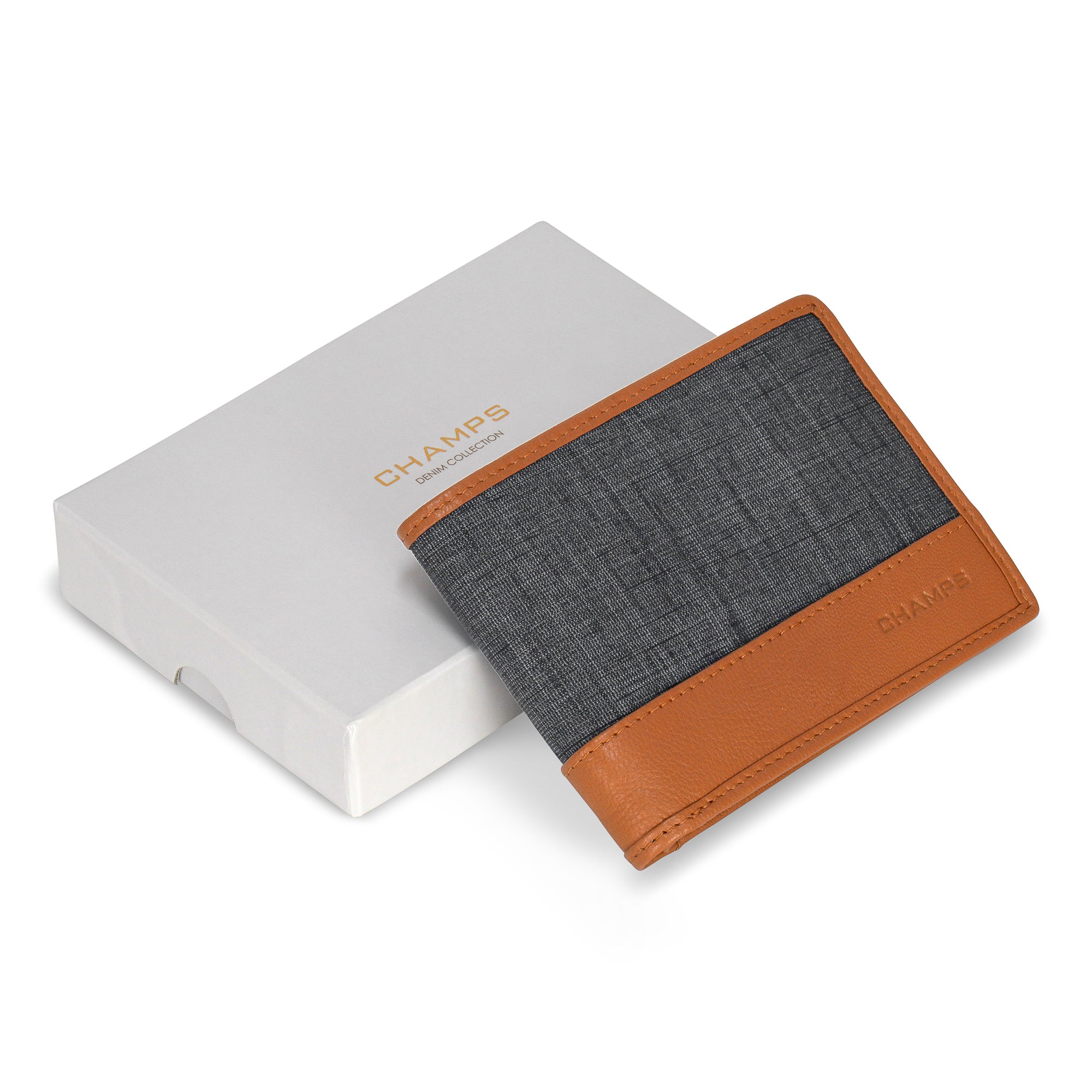 Champs Denim Leather Top Wing Wallet – Shop Bentley
