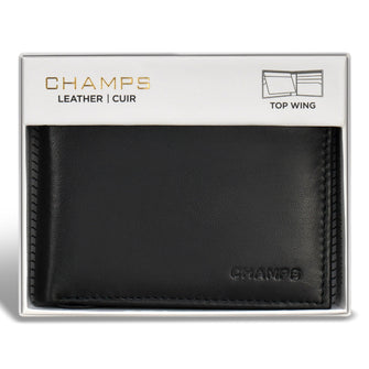 
                    Shop Bentley Black Champs Classic Leather Top-Wing Wallet in Canada at only $34.99 6th look
                  