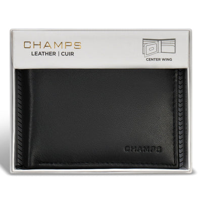 Shop Bentley Black Champs Classic Leather Center-Wing Wallet in Canada at only $34.99 6th look