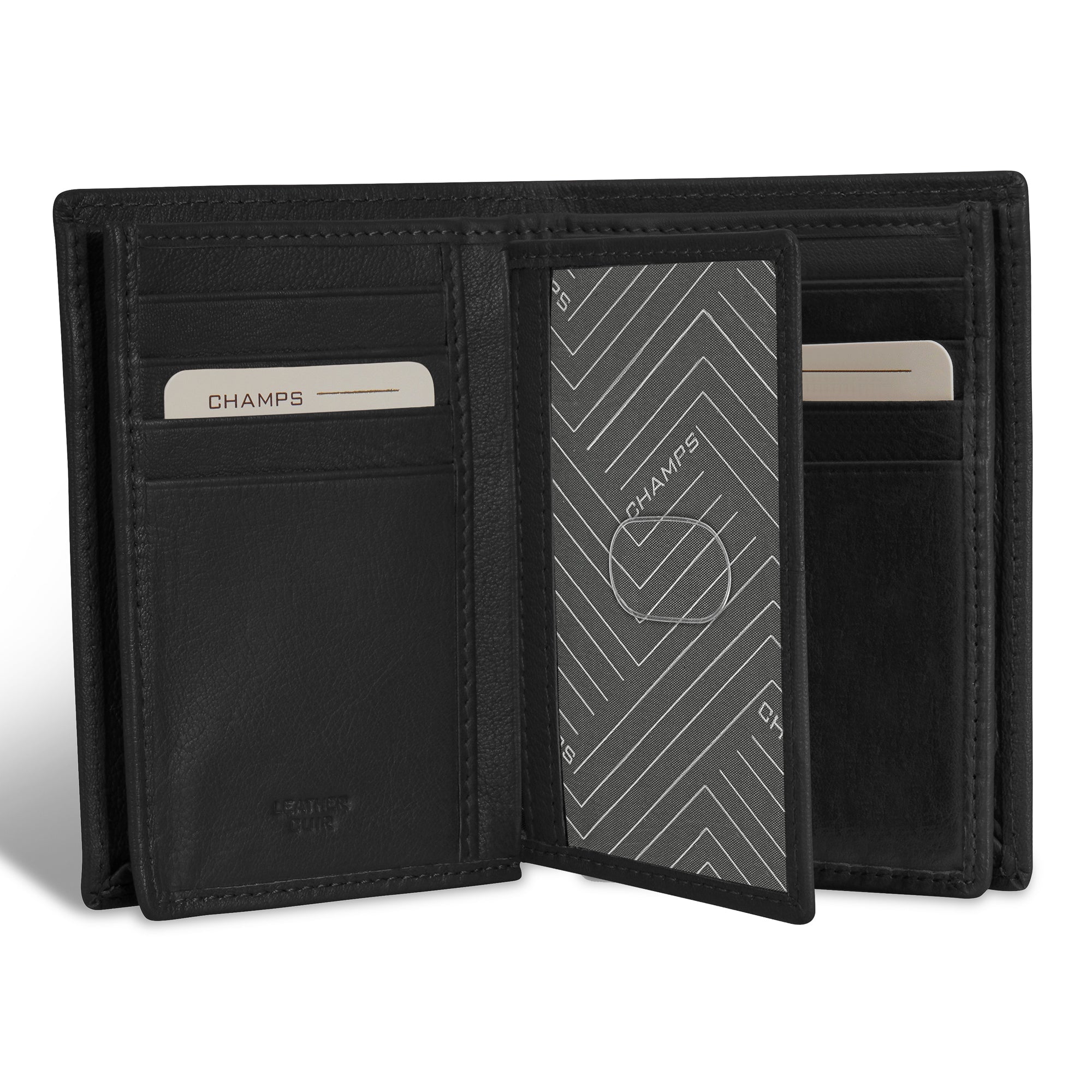 Shop Bentley Noir Portefeuille vertical en cuir Onyx de Champs in Canada at only $39.99 3rd look