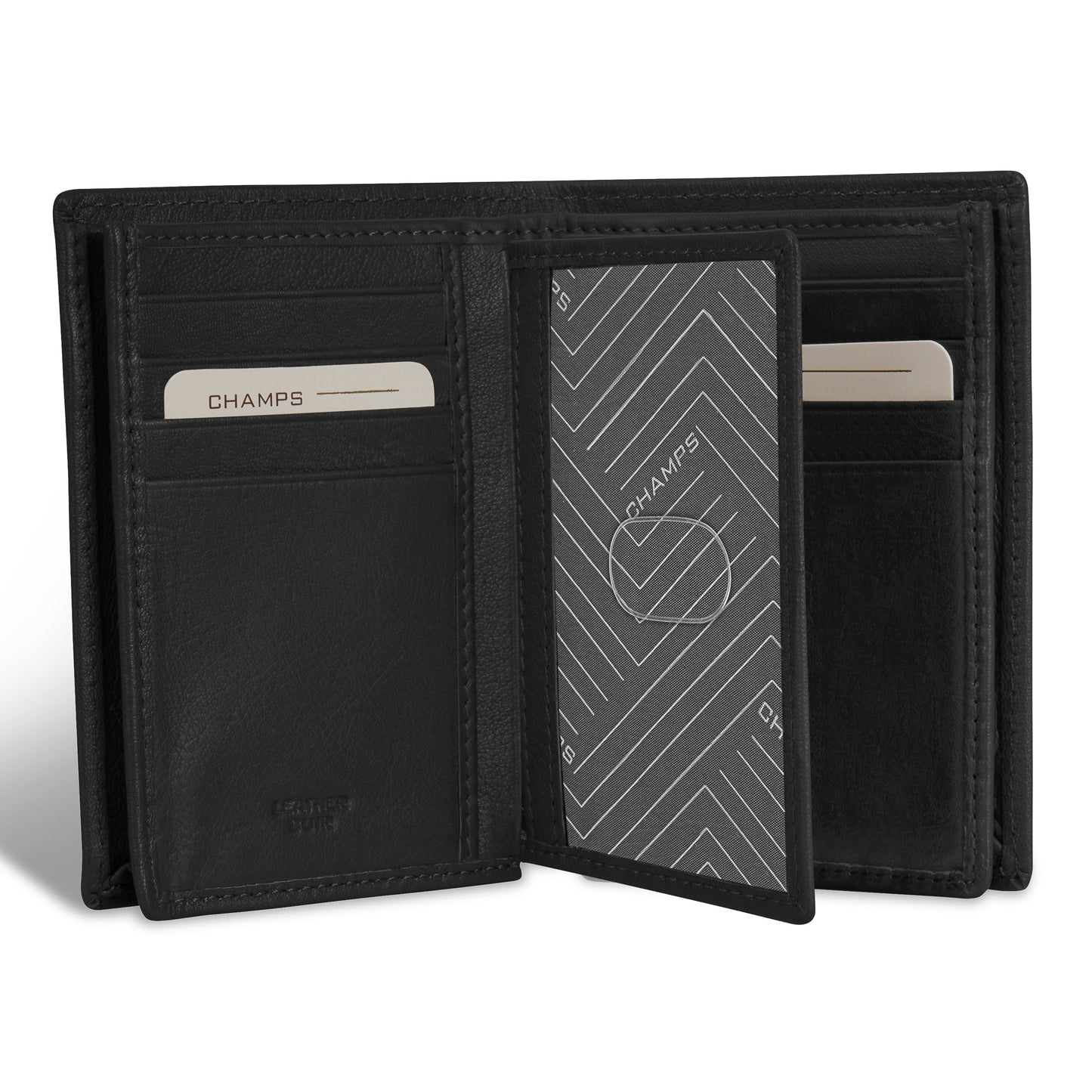 Portefeuille vertical en cuir Onyx de Champs