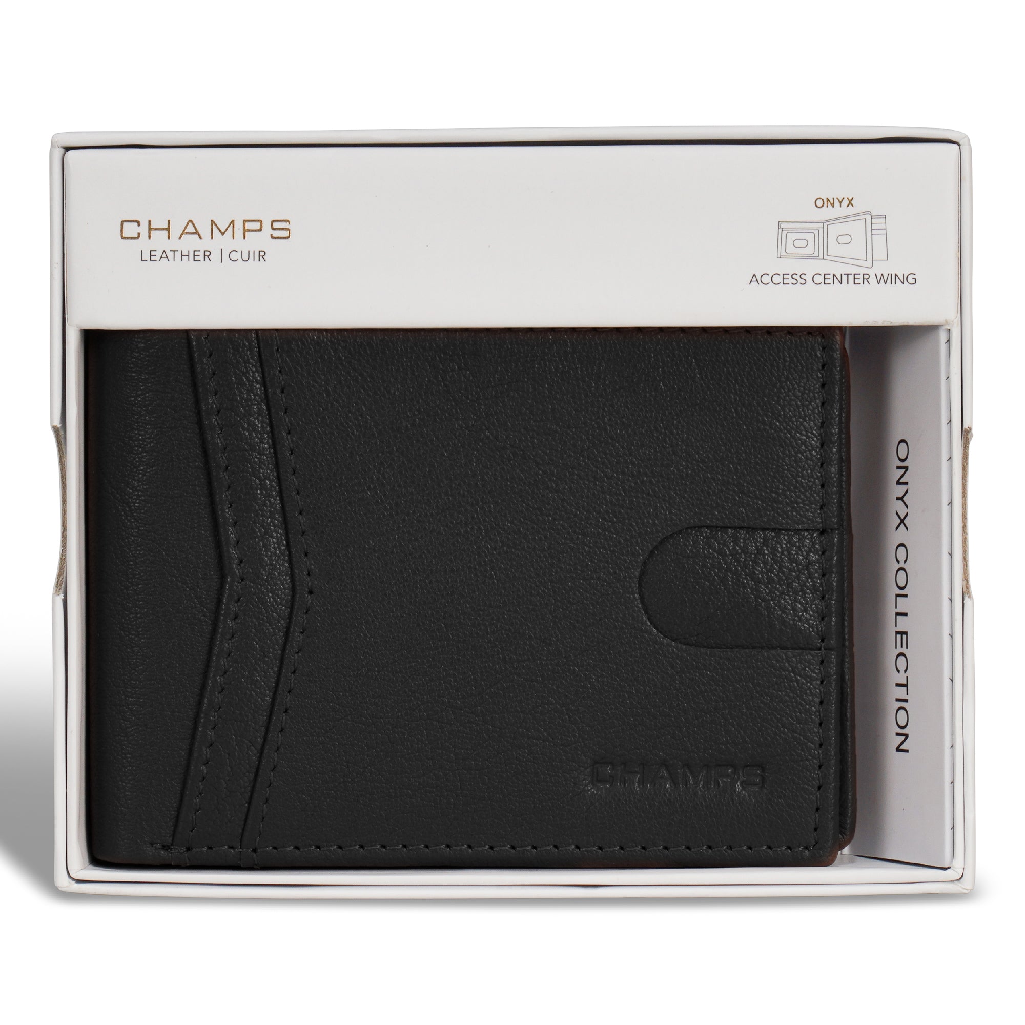 Shop Bentley Noir Portefeuille en cuir à volet central avec accès rapide Champs Onyx in Canada at only $39.99 6th look