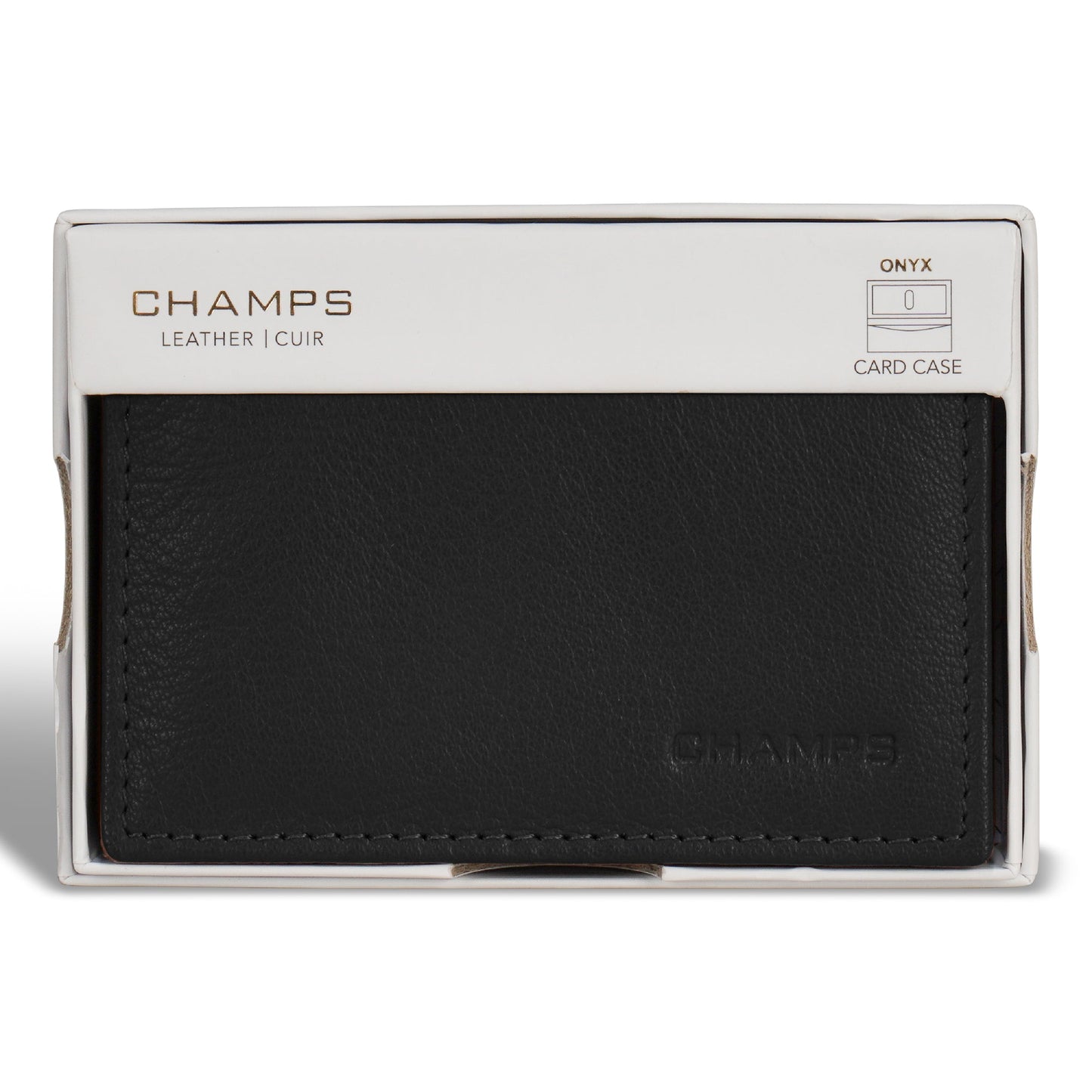 Étui à cartes en cuir Champs Onyx