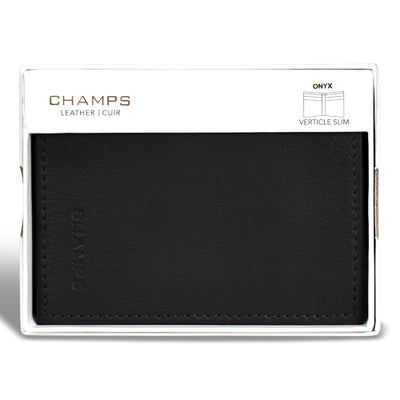 Shop Bentley Black Champs Onyx Leather Vertical Slim Wallet in Canada at only $29.99 5th look
