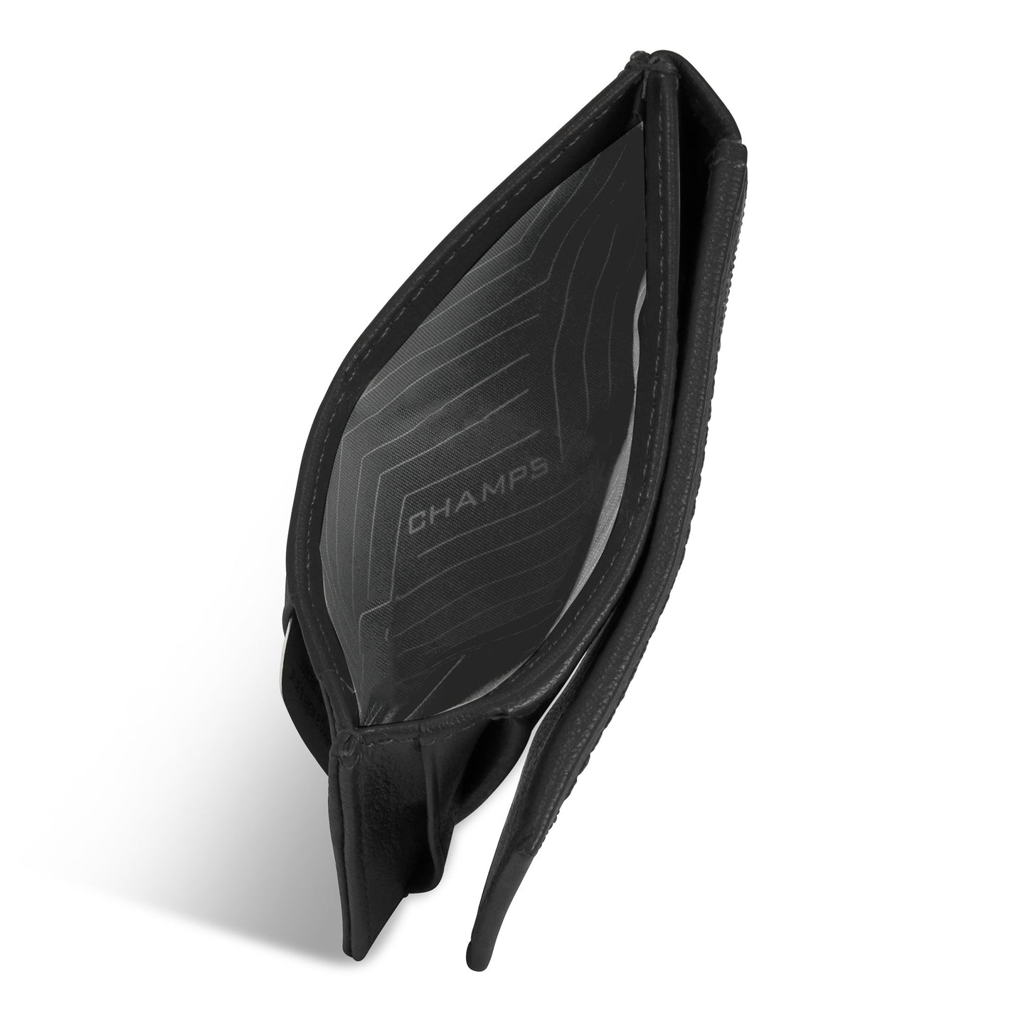 Porte-cartes hybride magnétique en cuir Champs Onyx