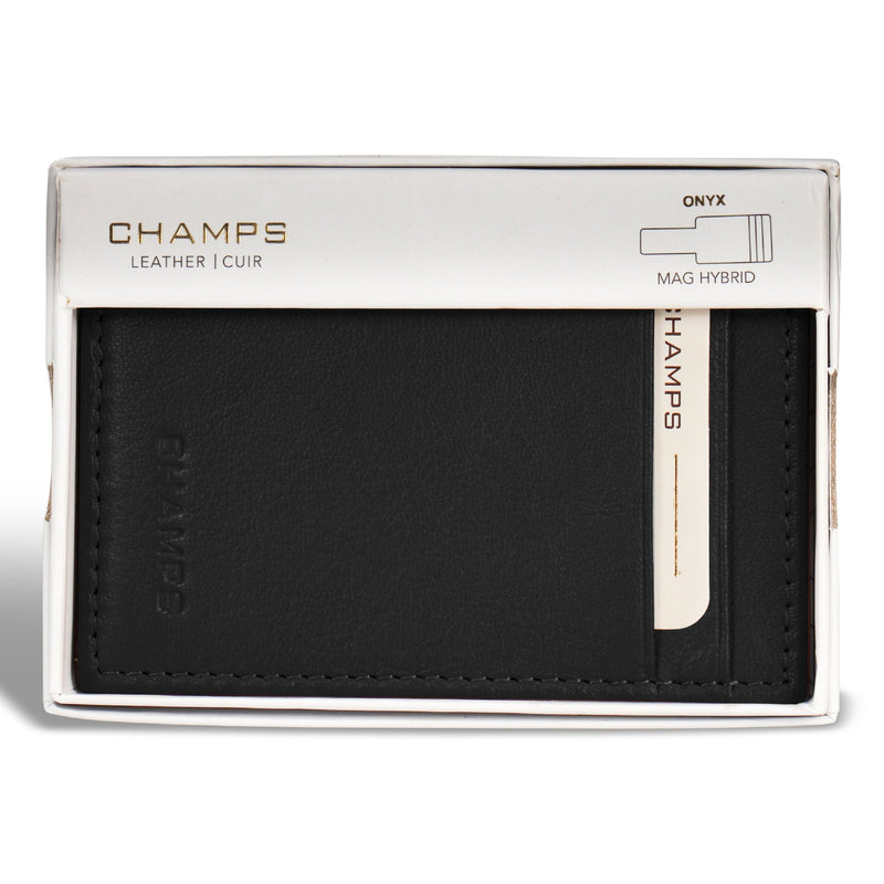 
        Shop Bentley Noir Porte-cartes hybride magnétique en cuir Champs Onyx in Canada at only $34.99 6th look
      